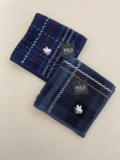 POLO タオルハンカチ 2枚セット チェック柄のサムネイル