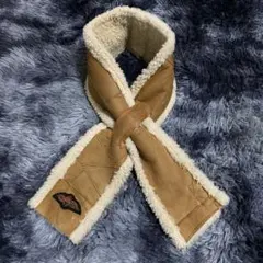 AVIREX アヴィレックス　ムートン　マフラー ブラウン　メンズ