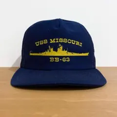 USS BB-63 キャップ ヴィンテージ Vintage Cap 古着 企業