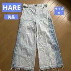 HARE ワイドレッグデニム M ライトブルー