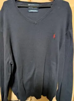 Polo by Ralph Lauren 黒 Vネックセーター (メンズ)