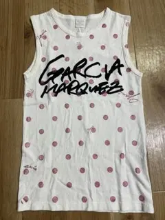 GARCIA MARQUEZ ノースリーブ Tシャツ ホワイト×ピンクドットのサムネイル