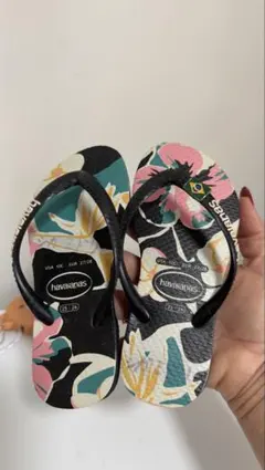 Havaianas キッズ ビーチサンダル ブラジルロゴ入り (25-26)