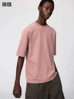 エアリズムコットンオーバーサイズTシャツ/5分袖