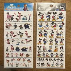ズートピア2 ミッキー　4sizeステッカーセット