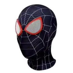 スパイダー柄 赤 黒 フルフェイス マスク コスプレ 仮装 蜘蛛 ハロウィン