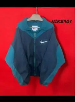 NIKE ナイキ 　ナイロンジャケット 90's古着　XL刺繍　銀タグ メンズ