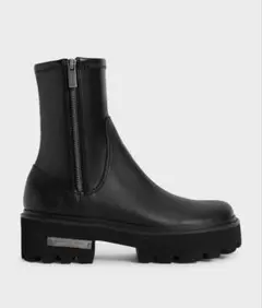 CHARLES & KEITH サイドジップ アンクルブーツ　37 23.5cmのサムネイル