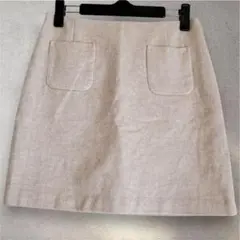 NATURAL BEAUTY 【M】ウール100% ベージュ タイトスカート