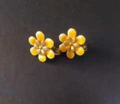 イヤリング　ヴィンテージ　レトロ　フラワー