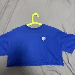 CHIP CLIP 青 クロップドTシャツ