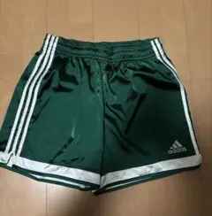 00s adidas ショートパンツ　ショーツ　パフォーマンスロゴ 緑　大きめS