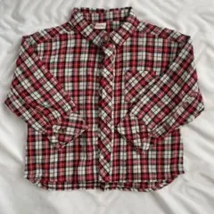 【美品】チェックシャツ teteatete 90cm