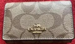 COACH コーチ 5連キーケース シグネチャー ブラウン ピンク