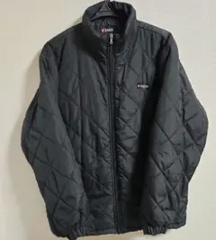 黒 キルティング ナイロンジャケット
