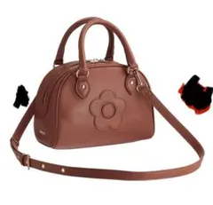 スムーステリーヌデイジーパッチミニボストン　テラコッタ