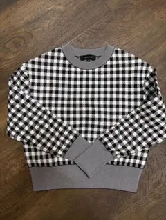 UNTITLED チェック柄長袖トレーナー