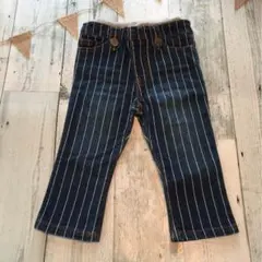 美品  ラグマート ストライプデニムパンツ80㎝