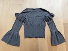 ナノユニバース カシミヤ混グレーニットトップス