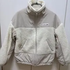 Javaジャバコラボ 切替ボアブルゾン アイボリー M