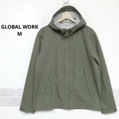GLOBAL WORK 撥水マウンテンパーカー オリーブ M 軽量 J850のサムネイル