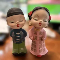 陶器人形二体セット！のサムネイル