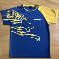 DONIC 卓球ウェア 青と黄色 ライオンデザイン