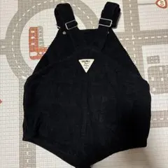 JEJEUNOSITY ブラック　コーデュロイ　オーバーオール　韓国子供服　S