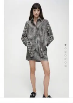 ZARA ザラ　セットアップ　スカート千鳥柄