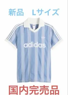 adidas デニム サッカー ジャージ Tシャツ ブルー 3XL - メルカリ