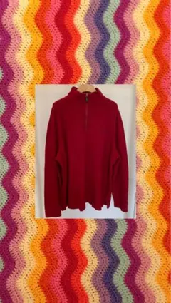 Polo by Ralph Lauren 赤 ハーフジップ XL