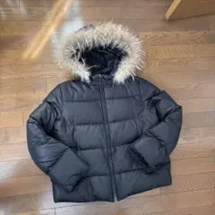 anyFAM ブラックダウンジャケット サイズ3 ファー付き 冬アウター