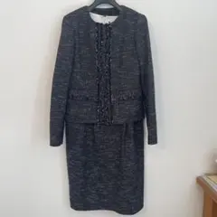 ネイビー系ツイードスーツセット