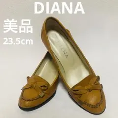 ❣️美品23.5cmダイアナローファーパンプススリッポンリボン付き日本製