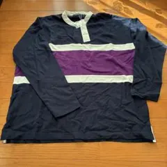 新品ダグ付きRAGEBLUE レイジブルー ラガーシャツ風 ロングTシャツ