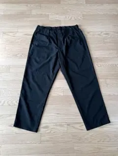 無印良品　風を通す　ワンタック　ストレッチパンツ　黒　xl