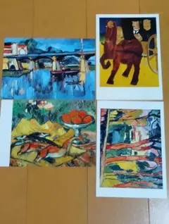 ヴラマンク・スーチン・ペルメーク ポストカード5枚 風景画 西洋絵画