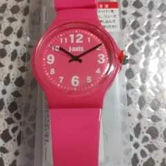 j-axis ピンク ラバーベルト アナログ時計新品