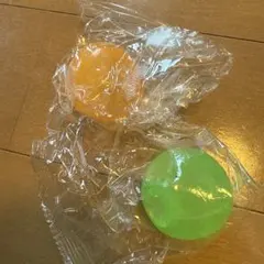 球形空気スクイーズ（オレンジ・グリーン）