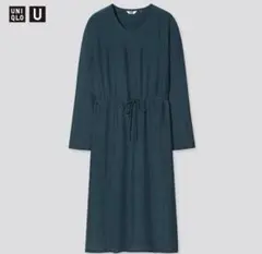 ユニクロU　シャイニー レーヨン ワンピース S