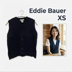 エディーバウアーEddieBauerリブニットベスト紺XS綿100美品レディースのサムネイル