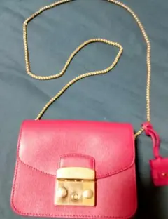FURLA ショルダーバッグ ピンク チェーン