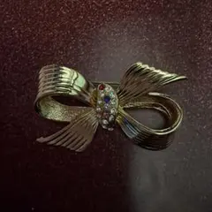 【レトロ】リボン ブローチ