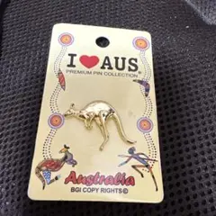 I ♥ AUS カンガルーピンバッジ