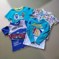 電車　新幹線　はやぶさ　こまち　かがやき　ドクターイエロー　Tシャツ　４枚セット