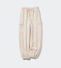 ユニクロ　スウェットカーゴパンツ/丈長め　M オフホワイト