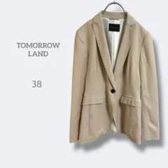 3361トゥモローランド【M】テーラードジャケット　ウール　ラペル　シングル