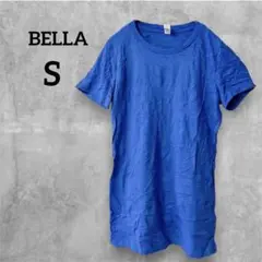 即日発送✨BELLA 【S】青 Tシャツ ブルー　半袖　シンプル　海外古着