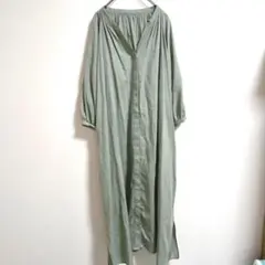 グローバルワーク　シャツワンピース　ゆったりサイズ　緑　Mサイズ