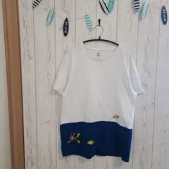 グラニフ Tシャツ Mサイズ おさるのジョージ 海